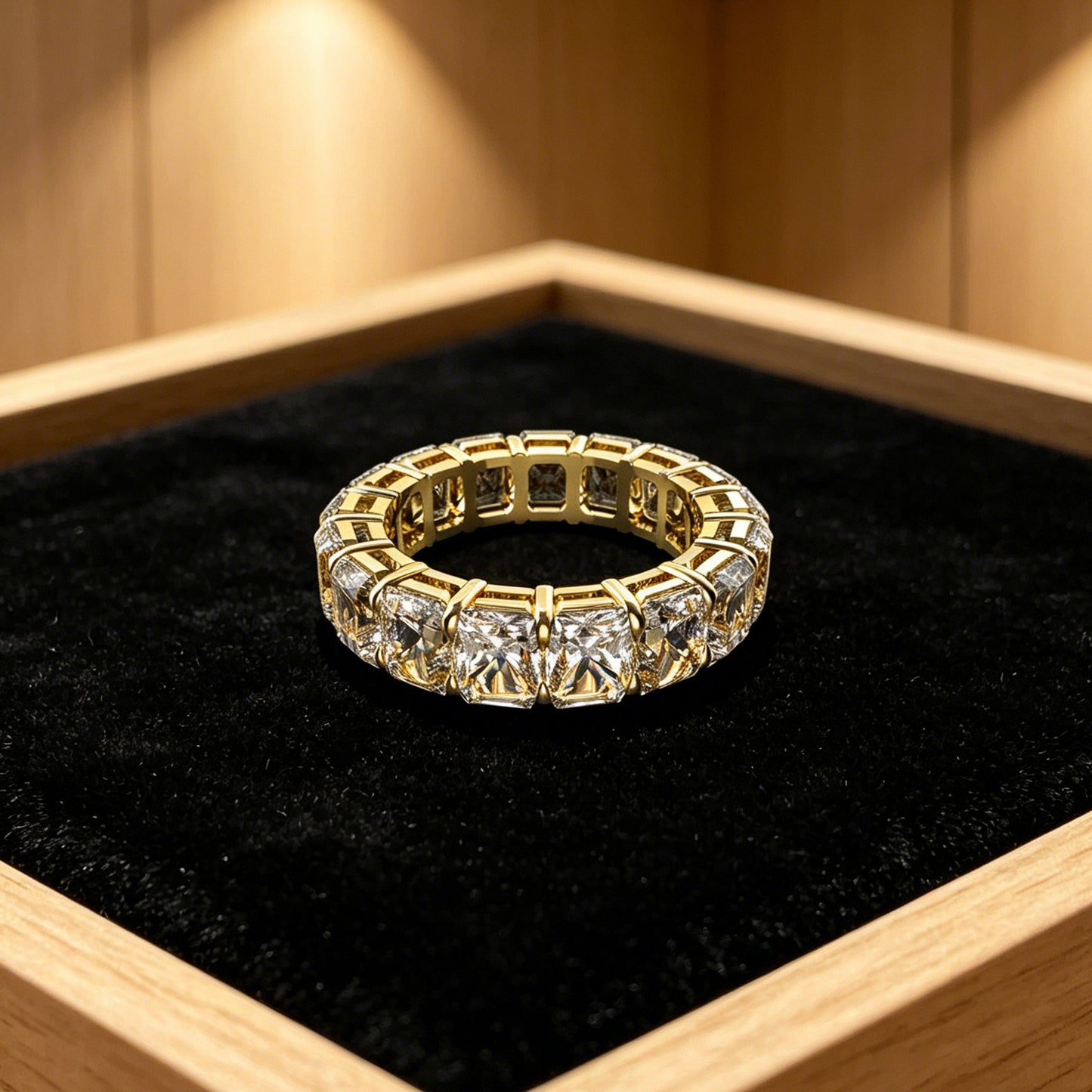 Ophelia Eternity 3.6 Carat (ctw) LAB GROWN Diamond Vintage Engagement 9K /14K /18K Gold Ring Wedding Ring for Women, Eternal Covenant Full Diamond Round Ring, Luxury Ring for Women (Clarity VVS1-VVS2)