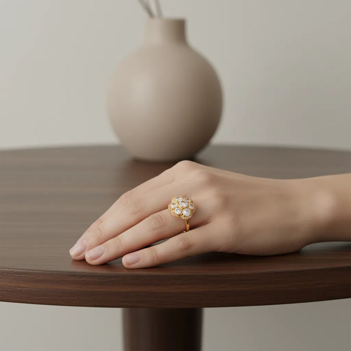 Bloom in Motion Lab-Grown Diamond Convertible Flower Ring & Pendant in 10K/14K Gold