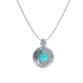 1CT Pear-Cut Lab-Grown Paraíba & Diamond Pendant Necklace