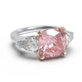 Blush Horizon 2.80CT Lab-Grown Pink Diamond Three-Stone Engagement Ring