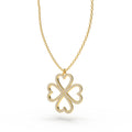 Four Hearts Clover Lab-Grown Diamond Pendant Necklace