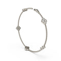 ELVORIQUE Lucky Clover Lab-Grown Diamond Station Bracelet