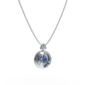1CT Pear-Cut Lab-Grown Sapphire & Diamond Pendant Necklace
