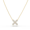 Serene Bloom Marquise Lab-Grown Diamond Clover Necklace â€?1.35 CTW