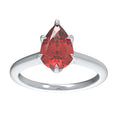 Crimson Promise 2CT Pear-Cut Lab-Grown Ruby Solitaire Ring