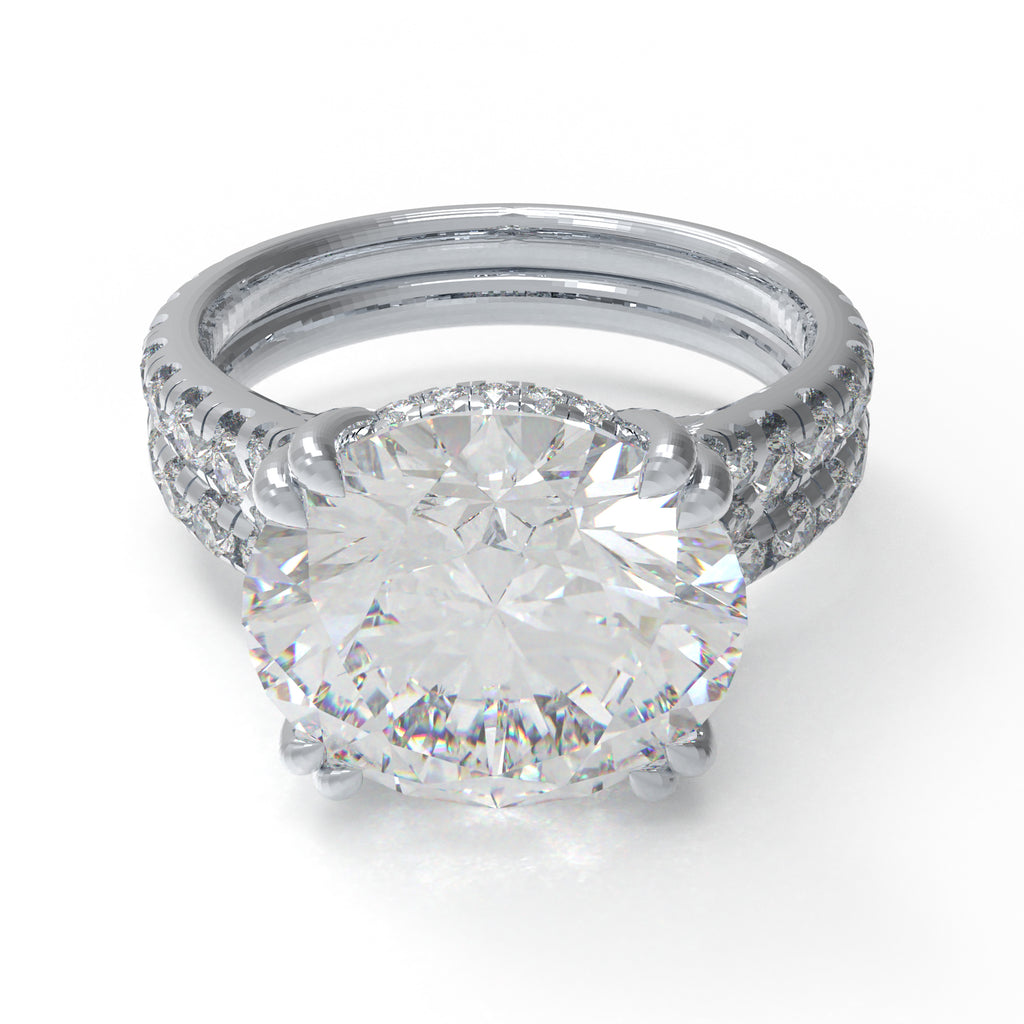 RADIANT ORBIT 4 CT Round Lab-Grown Diamond Bridal Ring Set