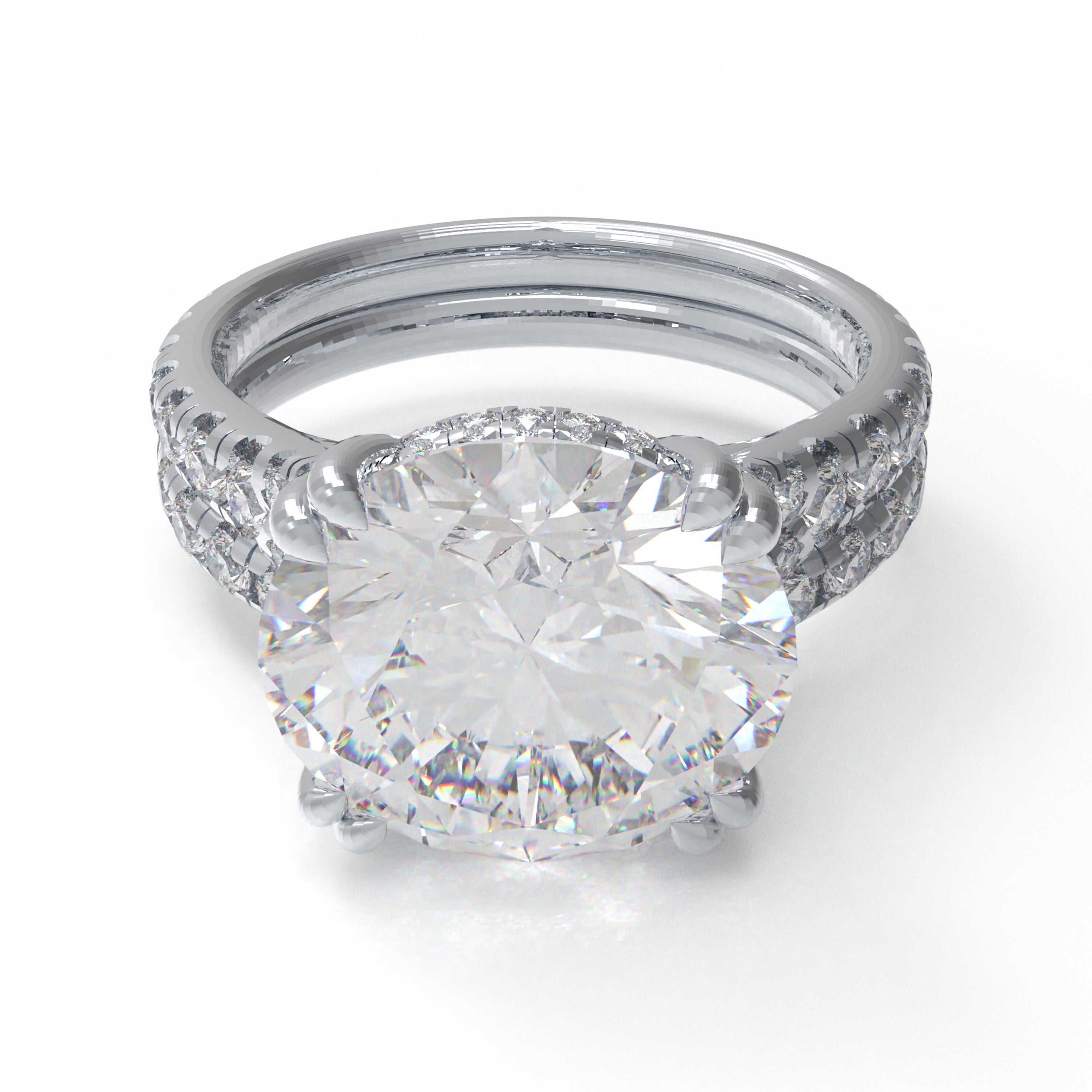 RADIANT ORBIT 4 CT Round Lab-Grown Diamond Bridal Ring Set