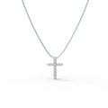 Silver Radiance 0.70 CT Moissanite Cross Pendant Necklace in Sterling Silver