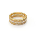 ELVORIQUE 141-Stone Round & Baguette Moissanite Eternity Ring