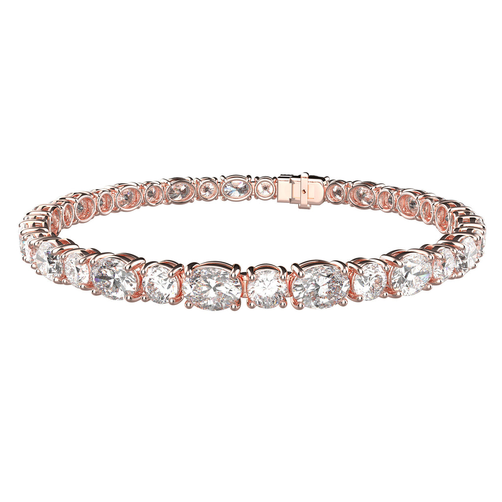 ELVORIQUE 4–10 CTW Lab-Grown Diamond Tennis Bracelet in Rose Gold