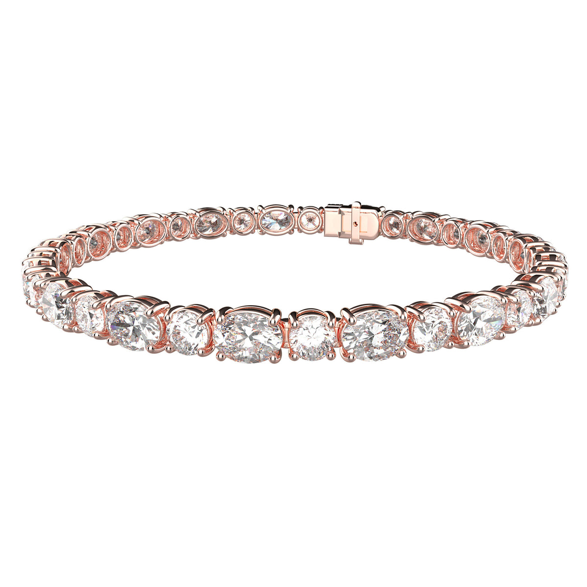 ELVORIQUE 4–10 CTW Lab-Grown Diamond Tennis Bracelet in Rose Gold