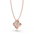 Song-Inspired Four-Petal Rose Gold Diamond Necklace