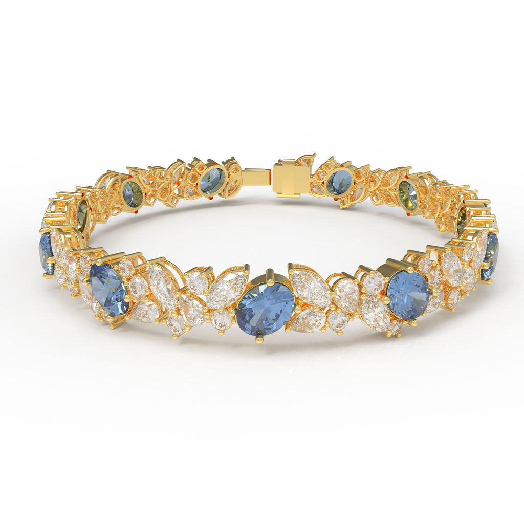 ELVORIQUE Eternelle Lab-Grown Sapphire and Diamond Bracelet