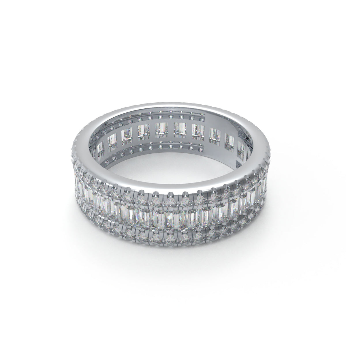 Eternal Colonnade 3CT Three-Row Lab-Grown Diamond Eternity Ring