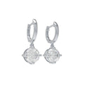ELVORIQUE Lumina Round Lab-Grown Diamond Huggie Drop Earrings