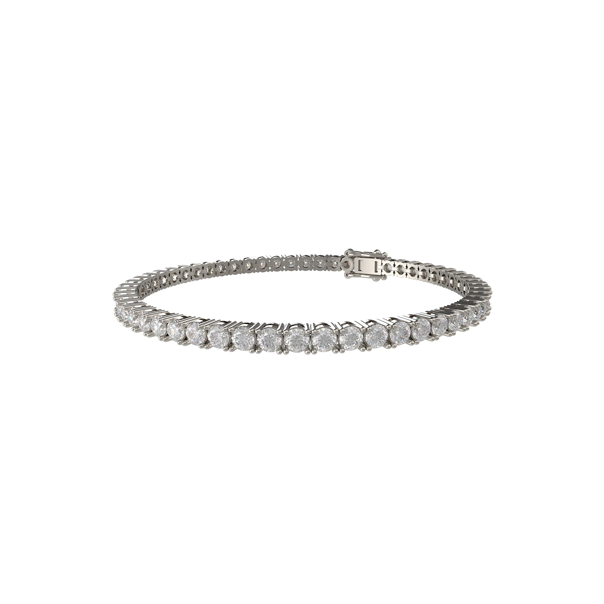 Ophelia Eternity 4-10ct 14K Gold Lab-grown diamond Tennis Bracelet, 4-Prong, D-VVS2/SI1 - Free Engraving