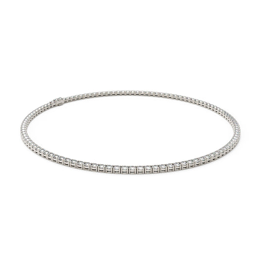 Classic Lab-Grown Diamond Tennis Necklace - Customize in 9K Gold | 13.7-24ct Diamonds