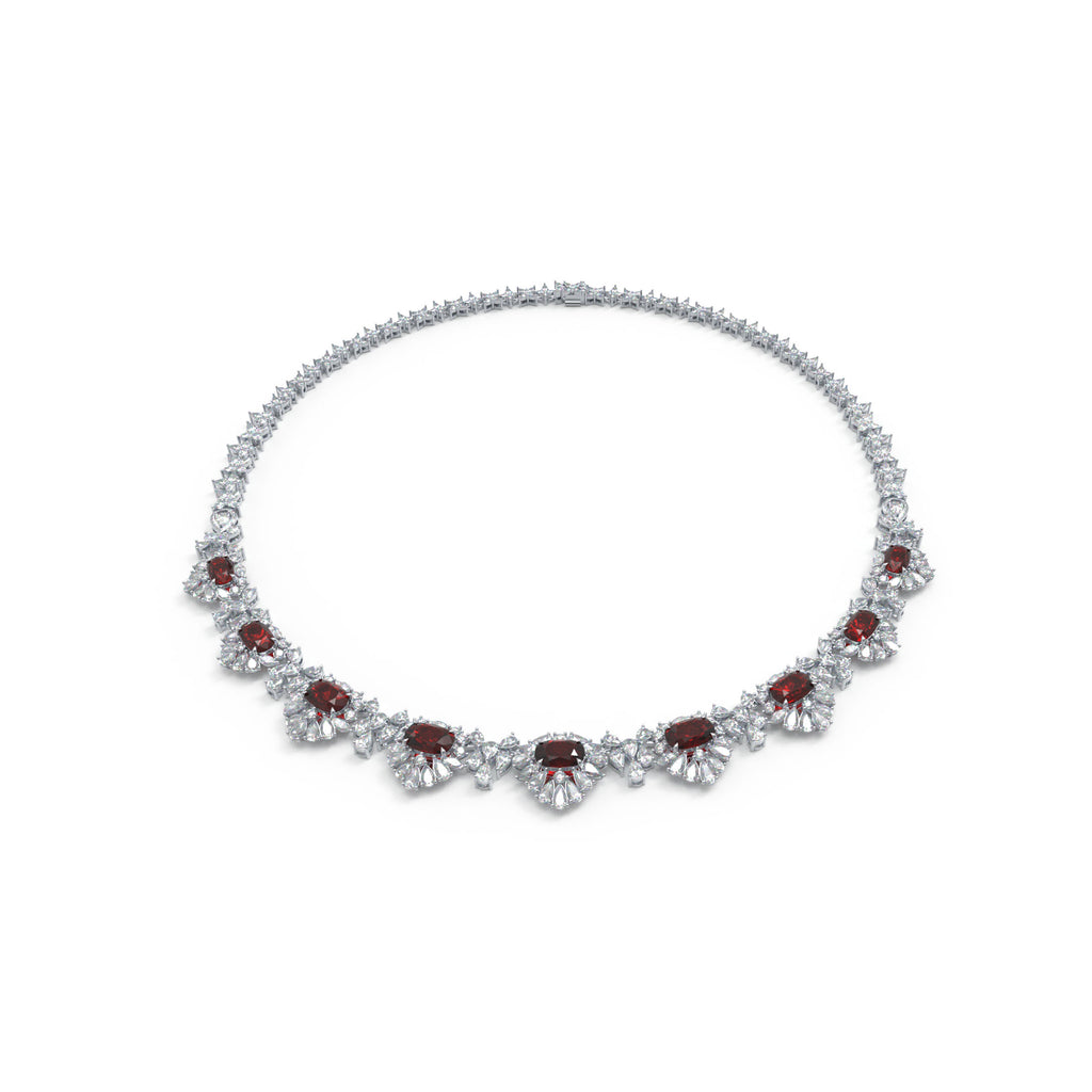 ELVORIQUE Atelier Cultured Ruby and Lab-Grown Diamond Necklace
