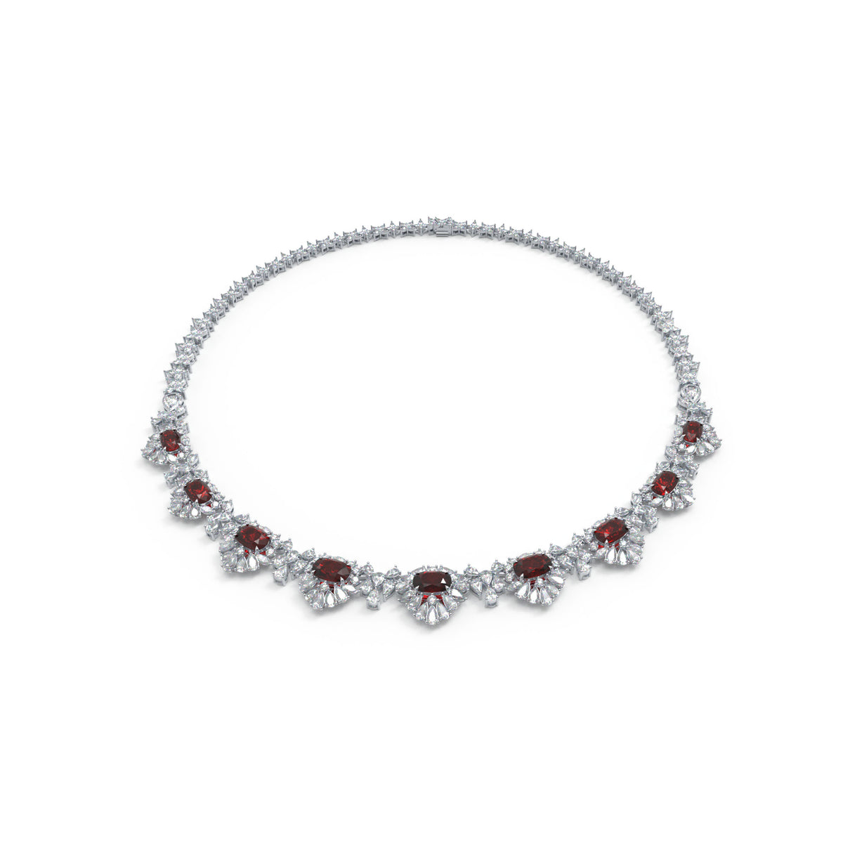 ELVORIQUE Atelier Cultured Ruby and Lab-Grown Diamond Necklace