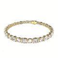 Bracelet tennis Ophelia Eternity en or jaune 9 carats/14 carats/18 carats, 4 griffes, diamants de synthèse, D-VS2/SI1 - Gratuit 