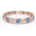 ELVORIQUE Eternelle Rose Gold Lab-Grown Sapphire and Diamond Bracelet