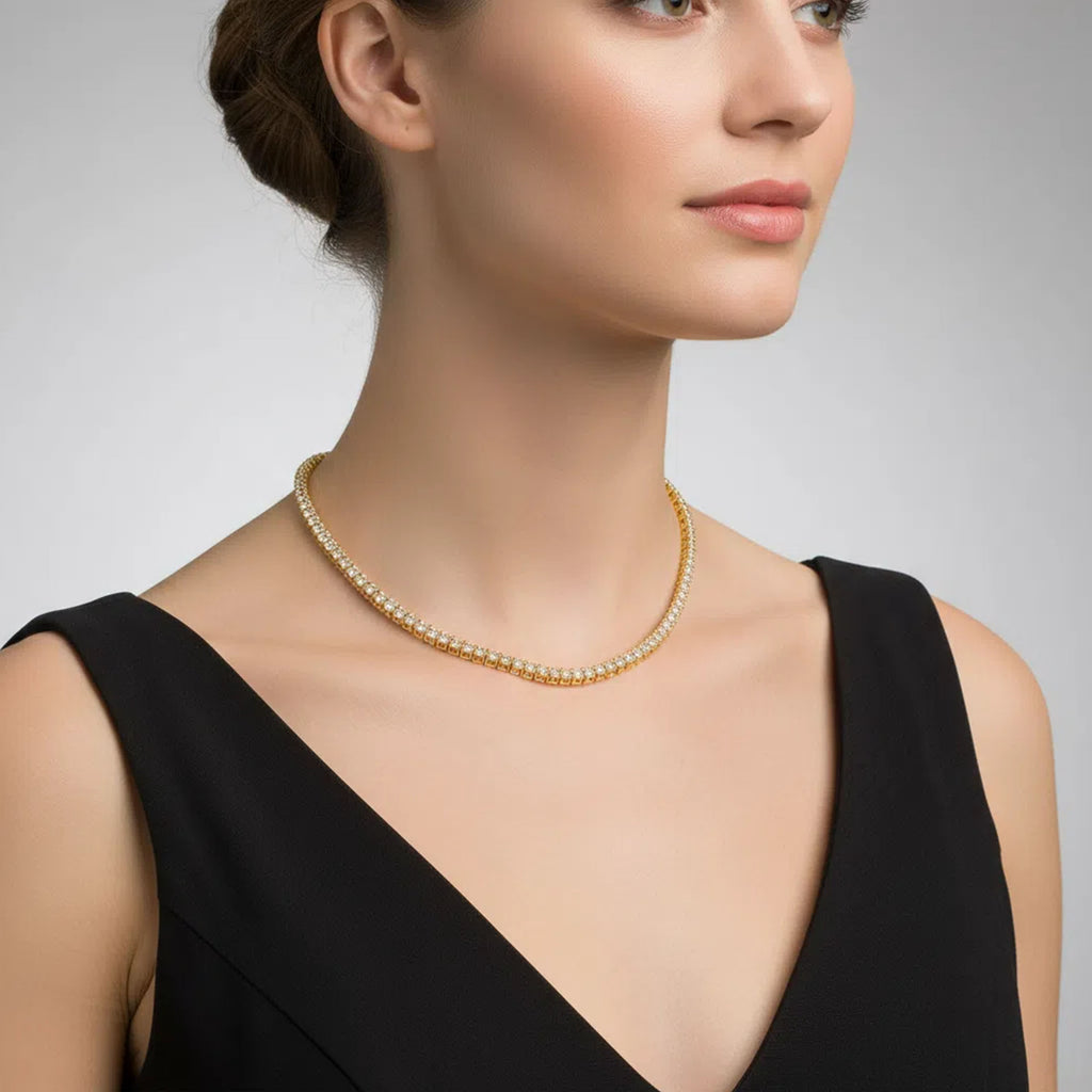 13.70–24 CTW Diamond Tennis Necklace | ELVORIQUE