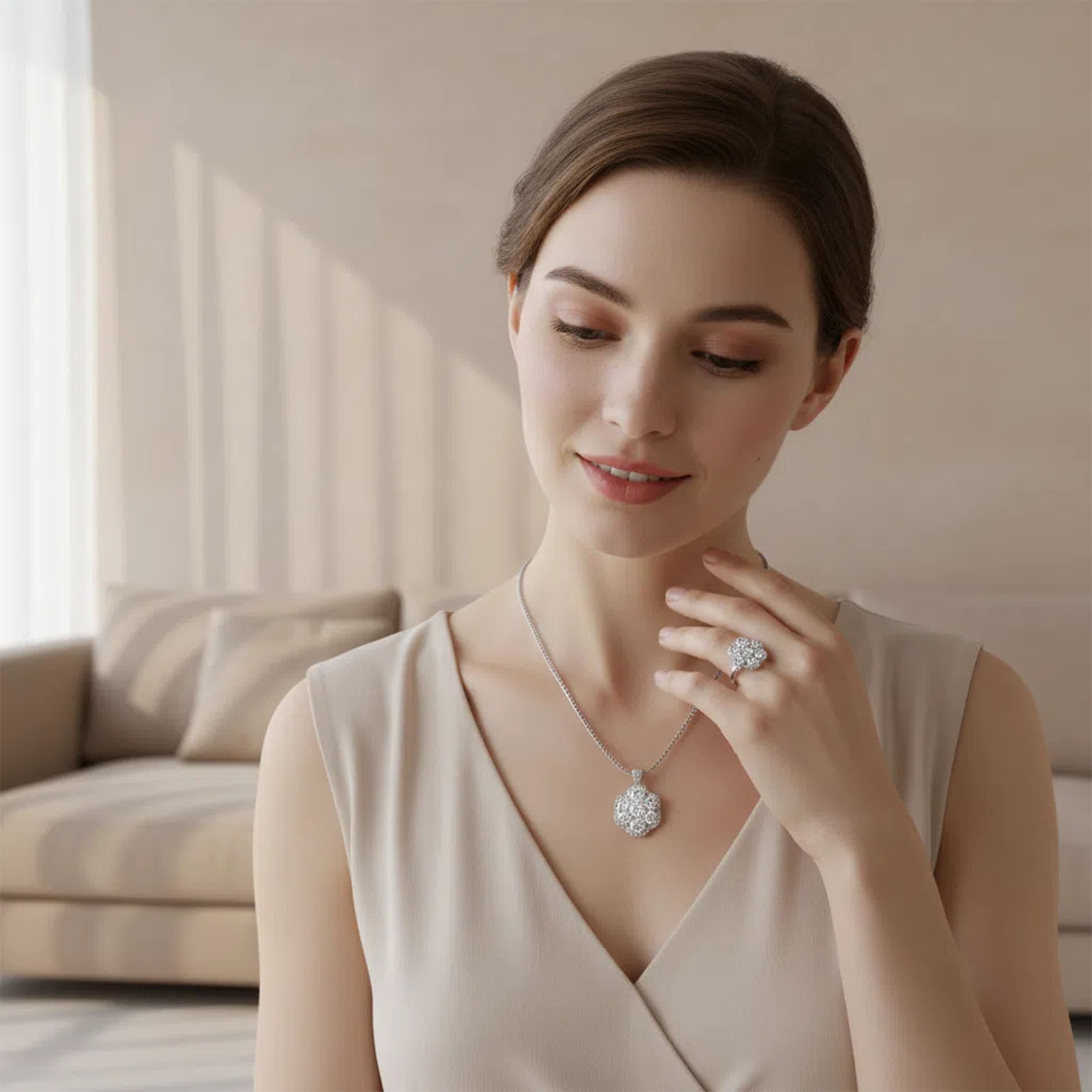 Frost Bloom Lab-Grown Diamond Convertible Ring & Pendant Set