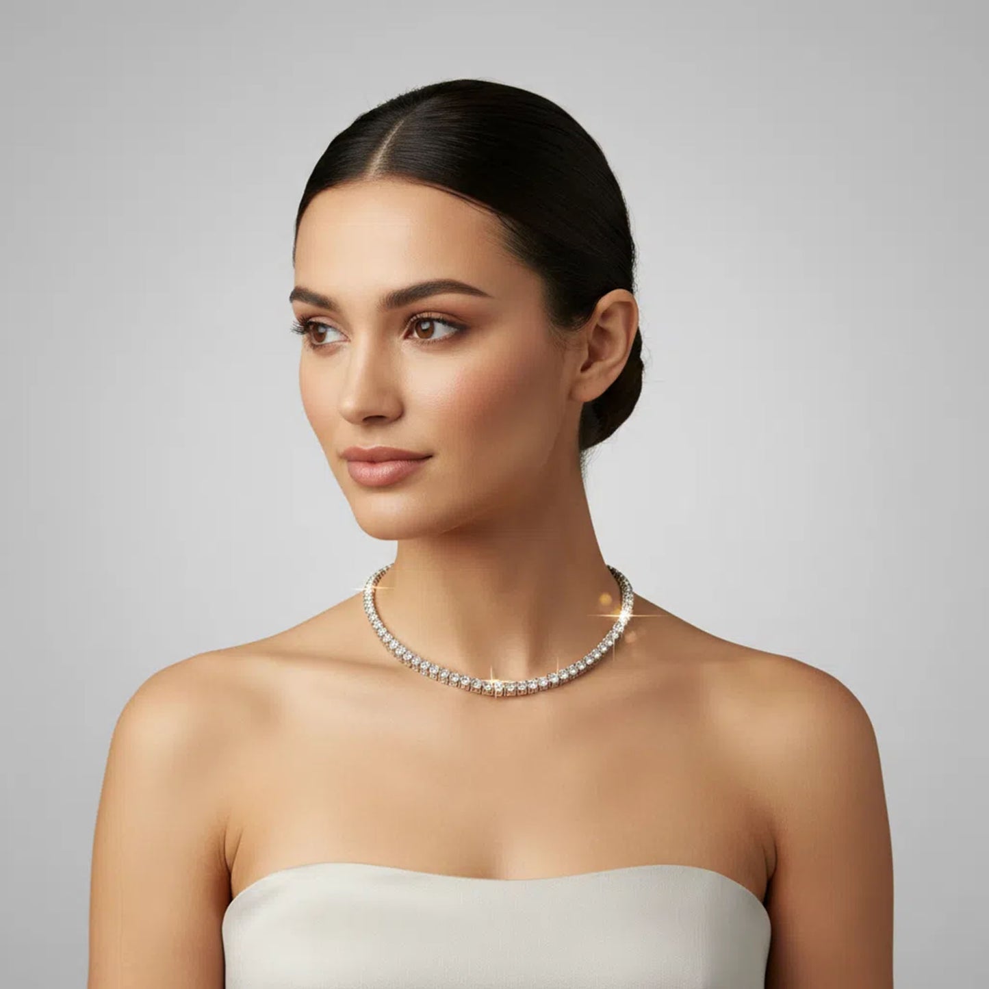 Classic Lab-Grown Diamond Tennis Necklace - Customize in 9K Gold | 13.7-24ct Diamonds