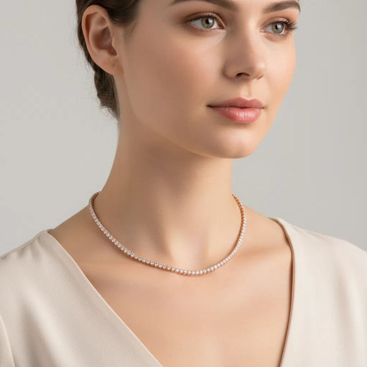 13.70–24 CTW Diamond Tennis Necklace | ELVORIQUE