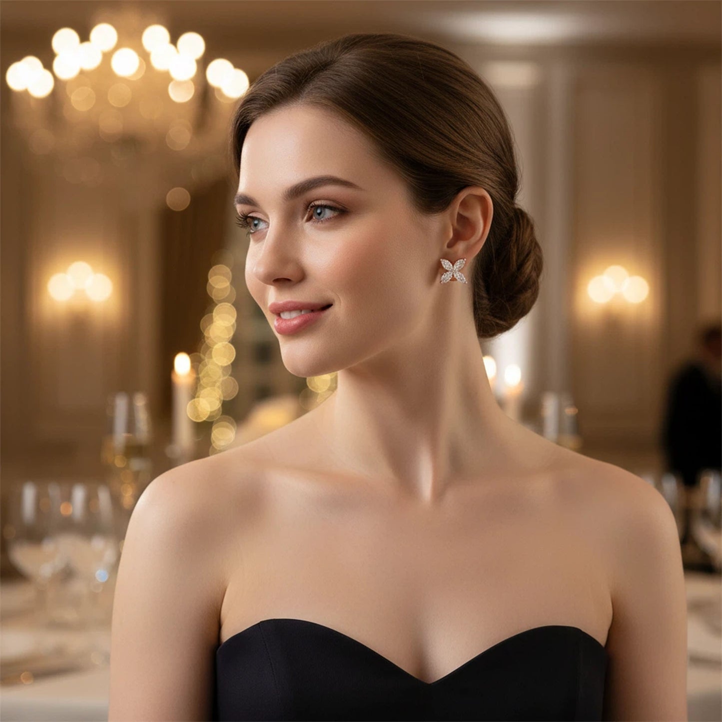 Classic Marquise Lab-Grown Diamond Stud Earrings in Gold | 1ct or 2ct Total Weight