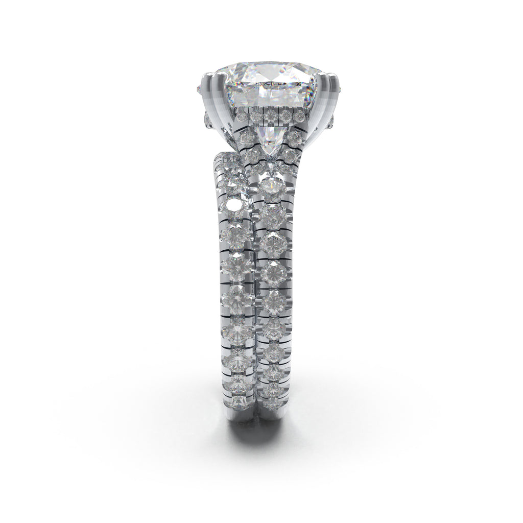 RADIANT ORBIT 4 CT Round Lab-Grown Diamond Bridal Ring Set