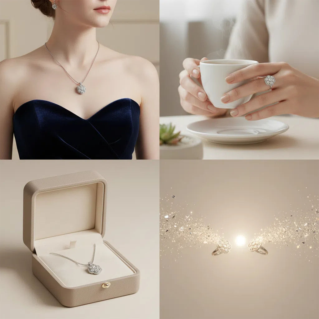 Frost Bloom Lab-Grown Diamond Convertible Ring & Pendant Set