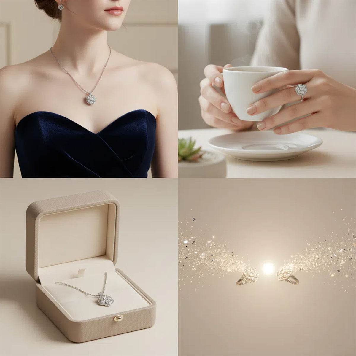 Frost Bloom Lab-Grown Diamond Convertible Ring & Pendant Set