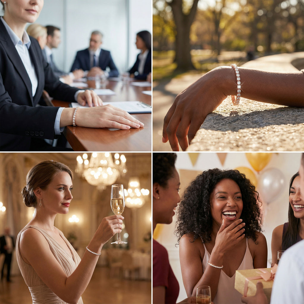 River of Eternity 6â€?0CT Lab-Grown Diamond Tennis Bracelet in Rose Gold