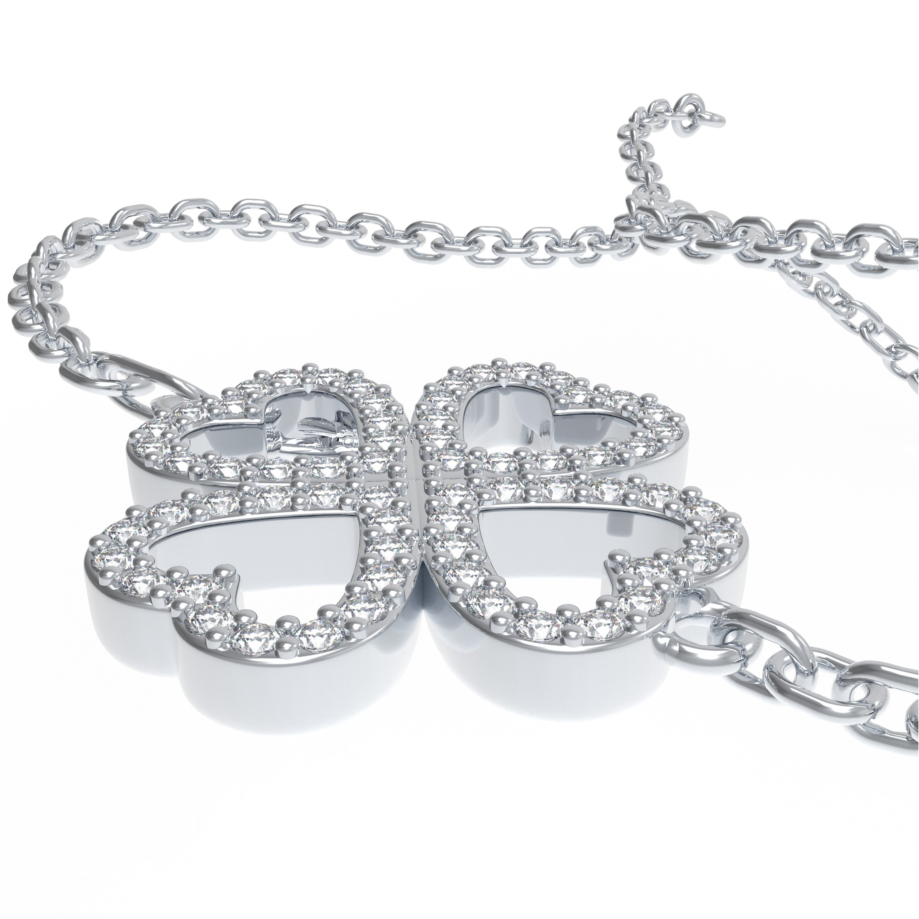 0.4CT Lab Grown Moissanite Heart Lucky Bracelet, 925 Sterling Silver Hypoallergenic Dainty Bracelet, Jewelry Gift for Women Anniversary Holiday Birthday