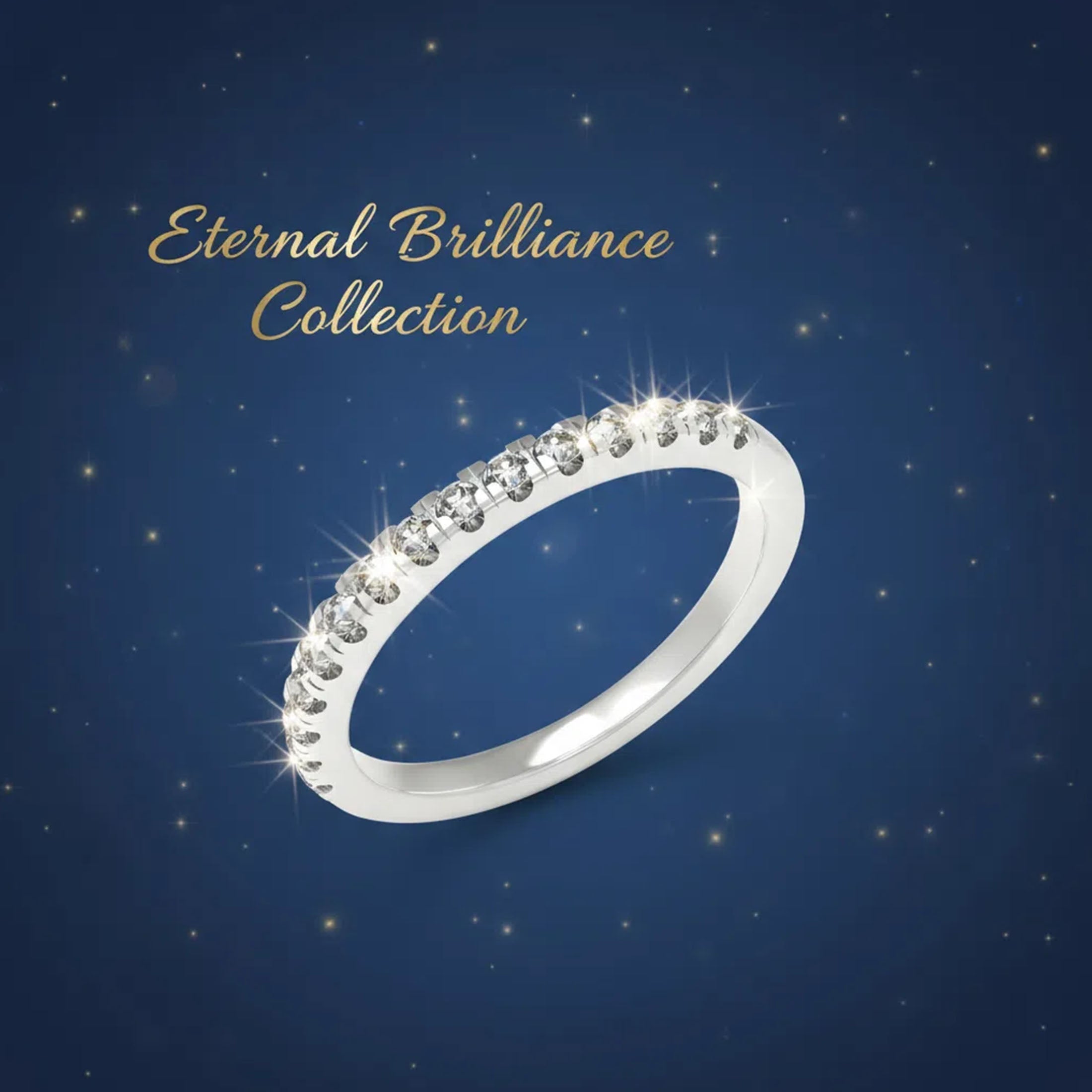 Timeless Brilliance Lab-Grown Diamond Half Eternity Band