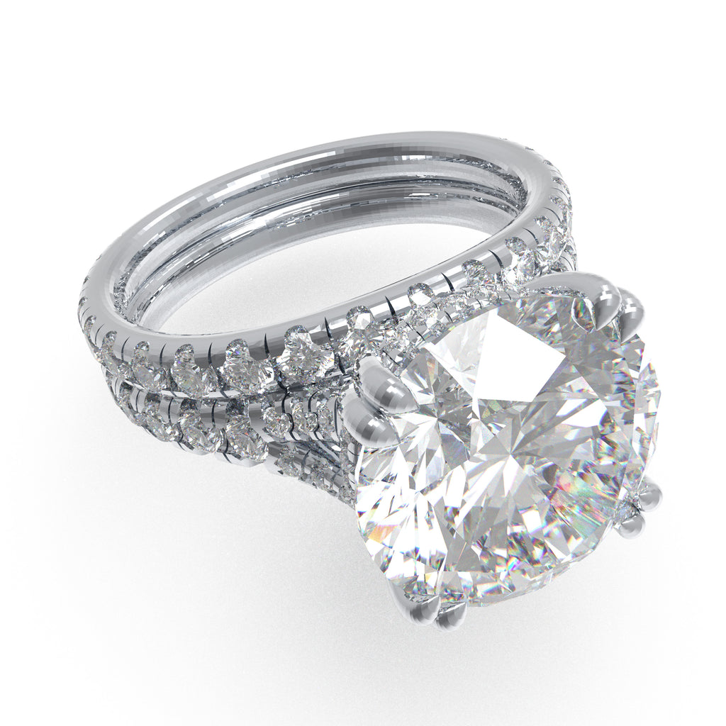 RADIANT ORBIT 4 CT Round Lab-Grown Diamond Bridal Ring Set