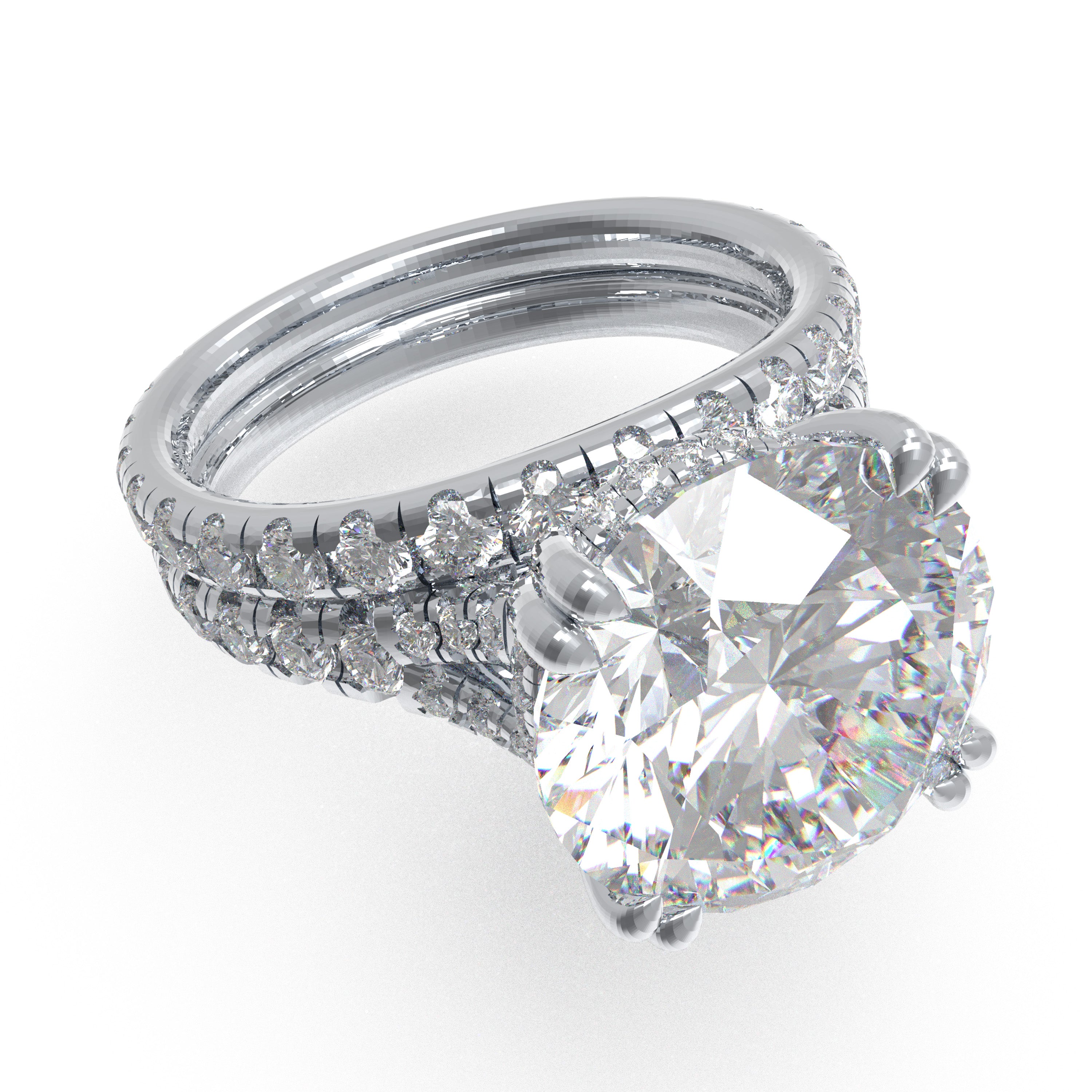 RADIANT ORBIT 4 CT Round Lab-Grown Diamond Bridal Ring Set