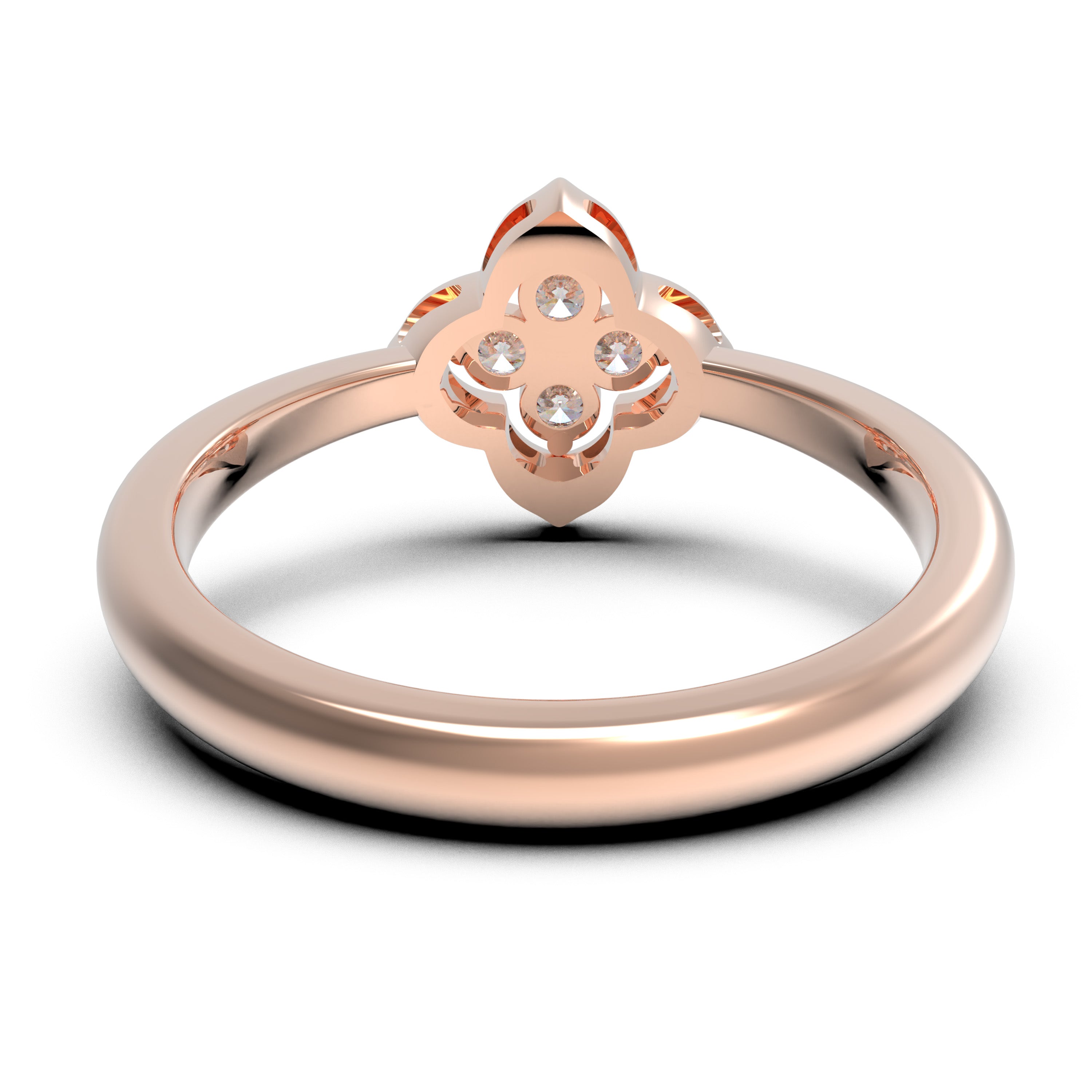 Serene Bloom Clover Diamond Ring