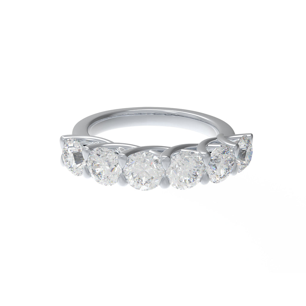 1.80CT Six-Stone Lab-Grown Diamond Ring in White Gold or Platinum