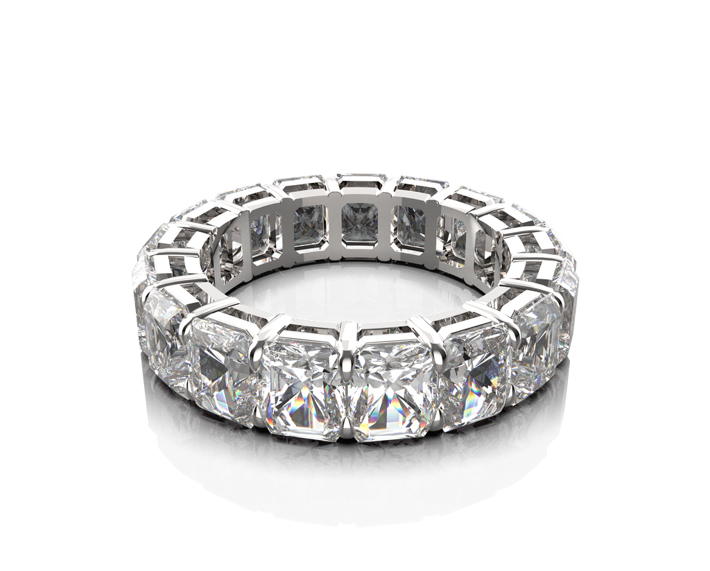 3.6ct Lab-Grown Moissanite Sterling Silver Engagement Ring for Women - Customizable Eternal Covenant Full Diamond Round Ring(Engravable - Custom Text Available)