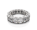3.6ct Lab-Grown Moissanite Sterling Silver Engagement Ring for Women - Customizable Eternal Covenant Full Diamond Round Ring(Engravable - Custom Text Available)