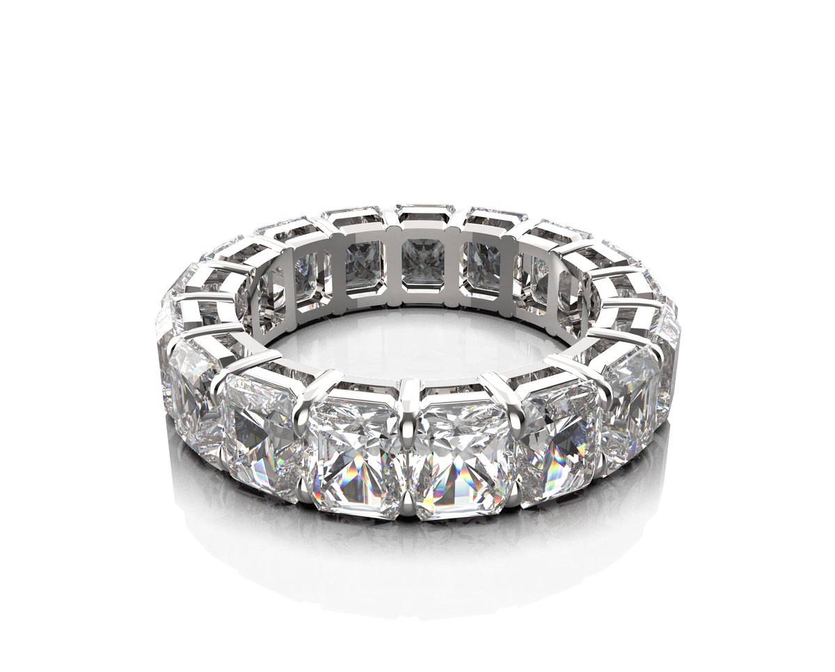 3.6ct Lab-Grown Moissanite Sterling Silver Engagement Ring for Women - Customizable Eternal Covenant Full Diamond Round Ring(Engravable - Custom Text Available)