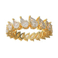 Drops of Eternity 3 CTW Pear Lab-Grown Diamond Full Eternity Band in Yellow Gold