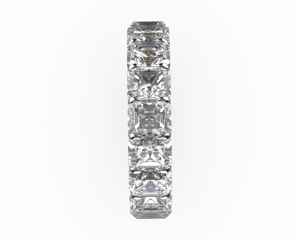 3.6ct Lab-Grown Moissanite Sterling Silver Engagement Ring for Women - Customizable Eternal Covenant Full Diamond Round Ring(Engravable - Custom Text Available)