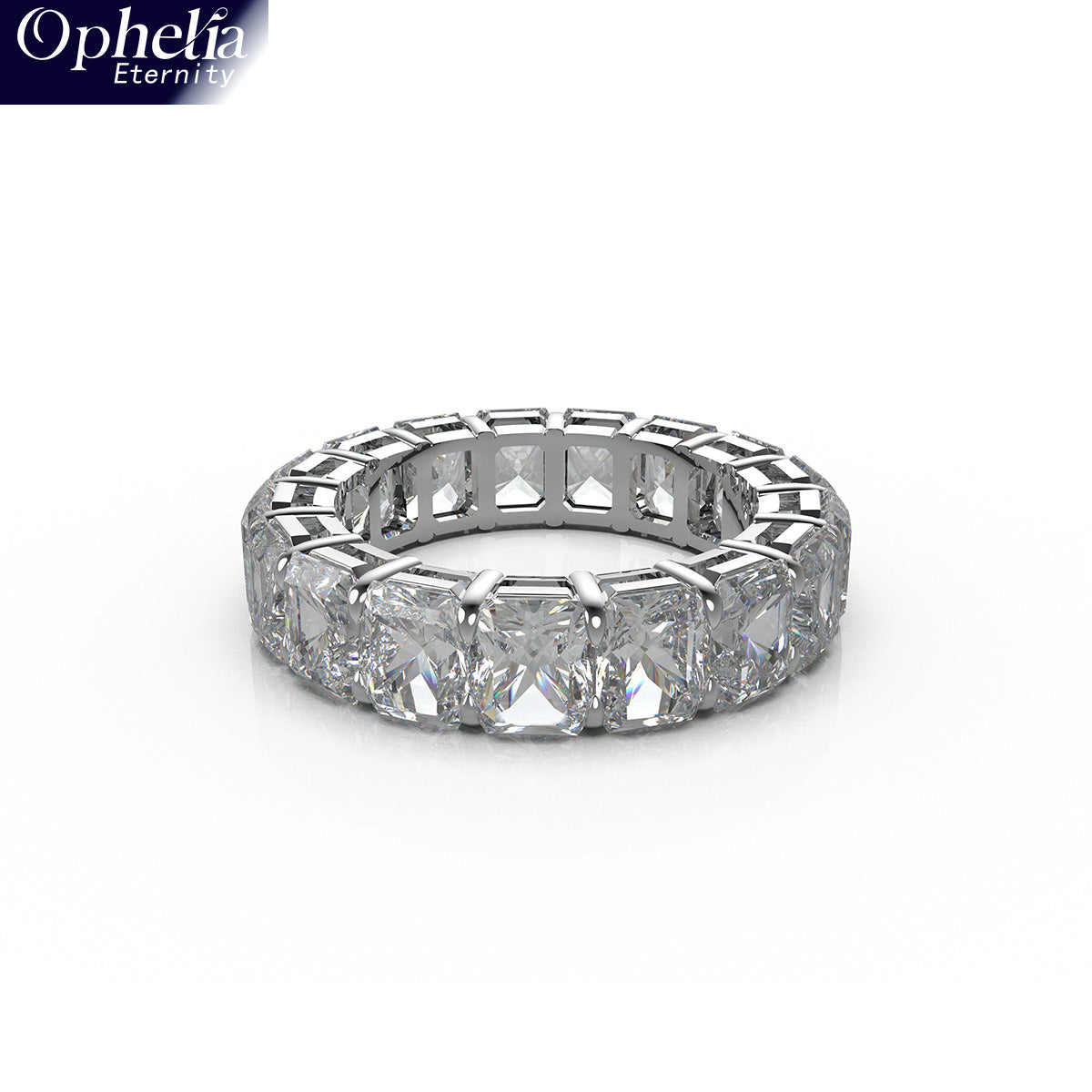 Ophelia Eternity 3.6 Carat (ctw) LAB GROWN Diamond Vintage Engagement Platinum Ring Wedding Ring for Women, Eternal Covenant Full Diamond Round Ring, Luxury Ring for Women (Clarity VVS1-VVS2)