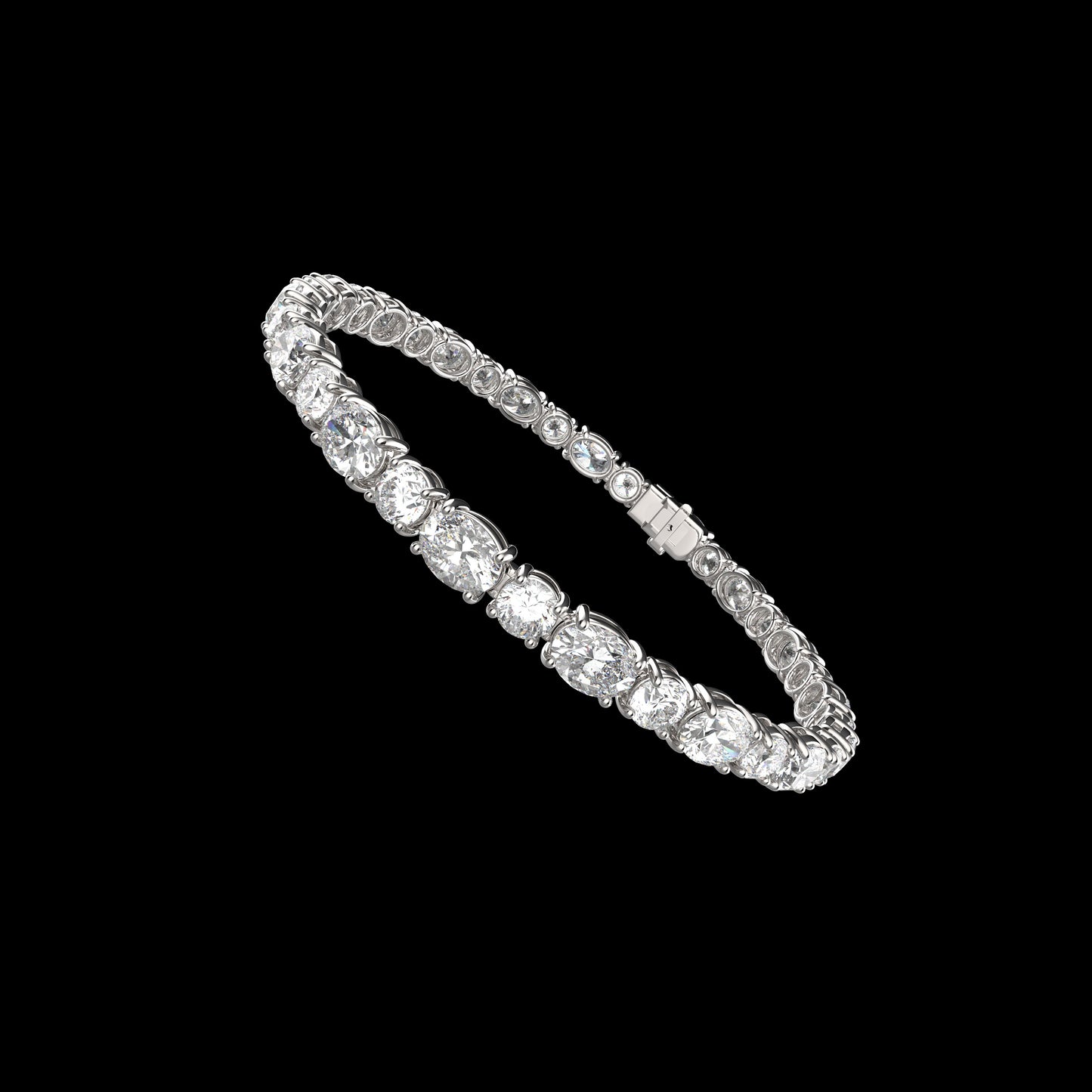 Ophelia Eternity Handmade 925 Silver Moissanite Tennis Bracelet for Women | 4-10 Carats | 33-Stone Elegant Jewelry | Free Engraving & Gift Box