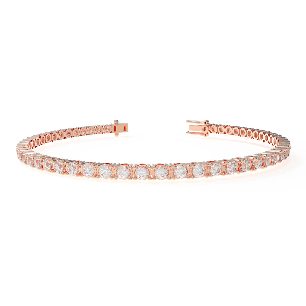 River of Eternity 6â€?0CT Lab-Grown Diamond Tennis Bracelet in Rose Gold