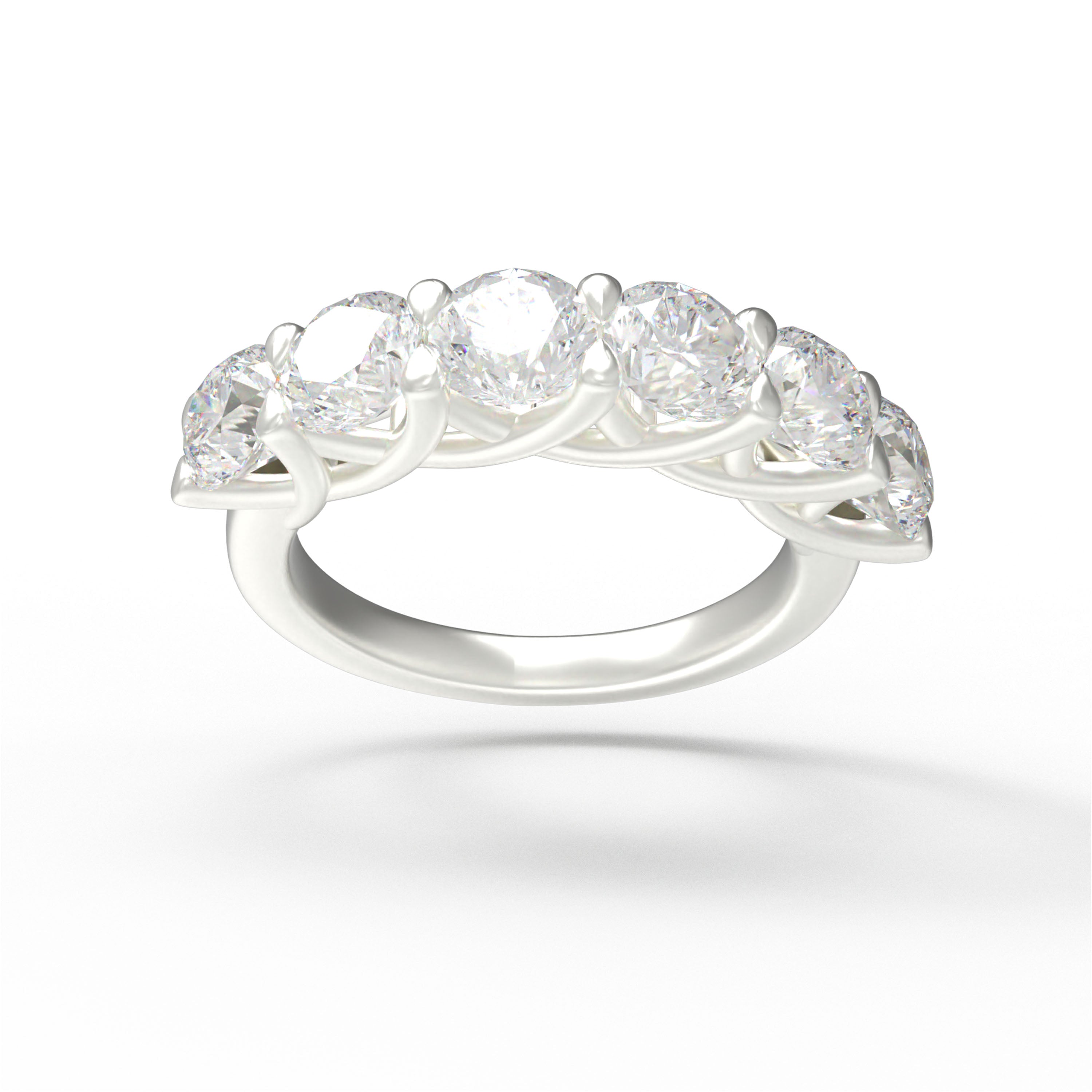 6-Piece 1.8ct Brilliant Cut Moissanite Ring in 925 Sterling Silver, Anniversary & Engagement Gift for Her, Wife, Girlfriend