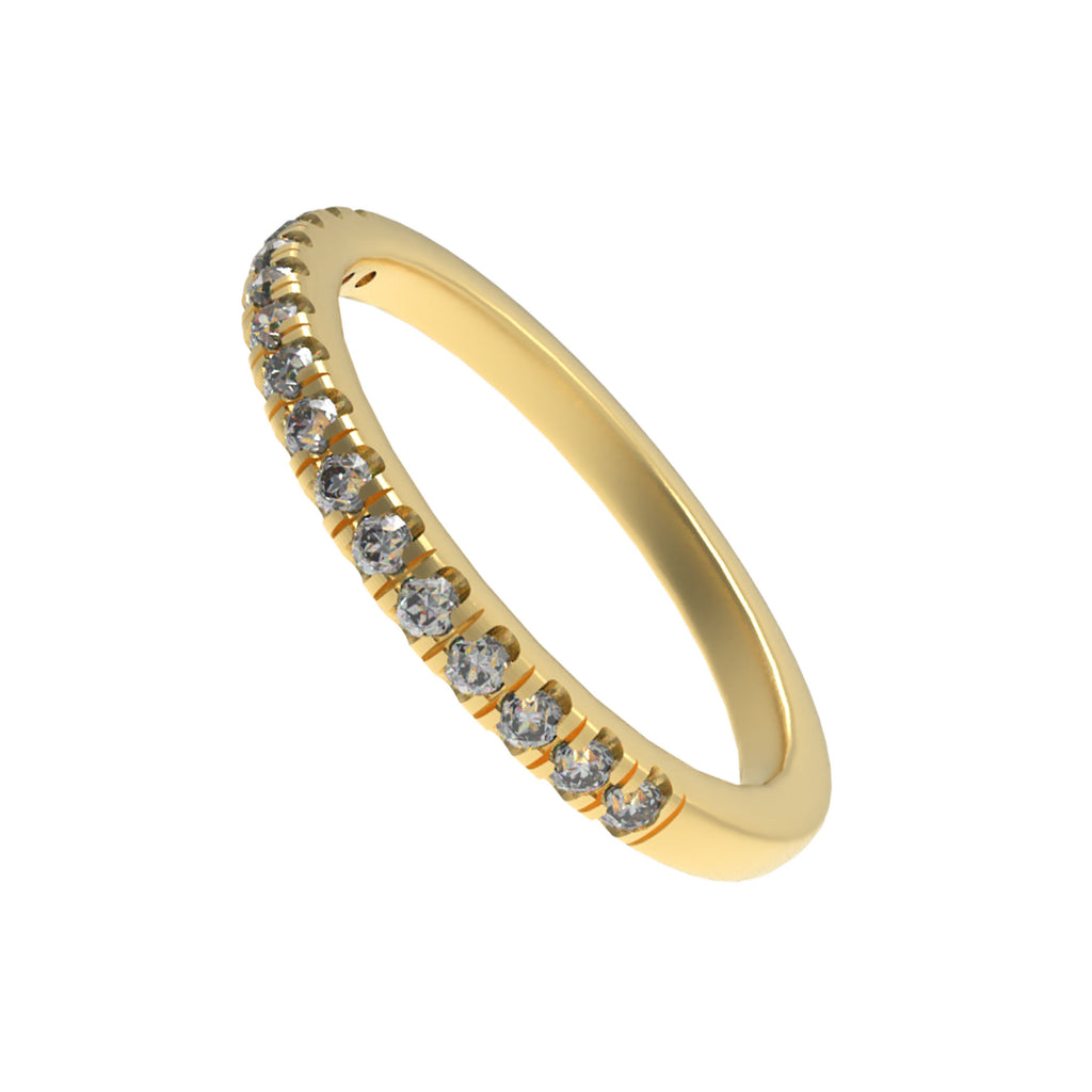 Yellow Gold Lab-Grown Diamond Half Eternity Ring | ELVORIQUE